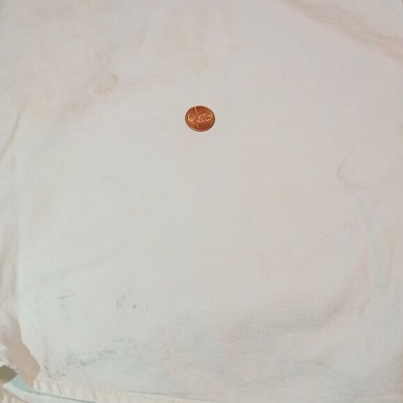 Blockbusters Loss Prevention VTG White Long Sleeve Button Up‎ Shirt Large/FLAW - Picture 9 of 13